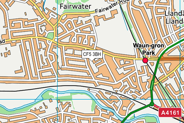 CF5 3BH map - OS VectorMap District (Ordnance Survey)