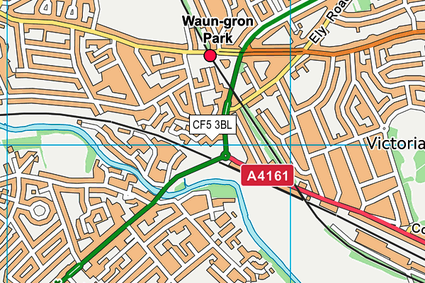 CF5 3BL map - OS VectorMap District (Ordnance Survey)