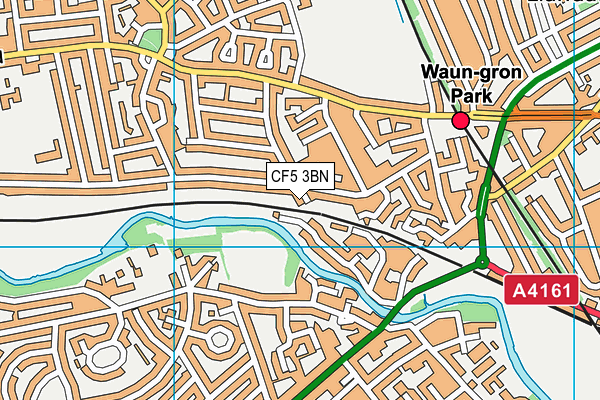 CF5 3BN map - OS VectorMap District (Ordnance Survey)