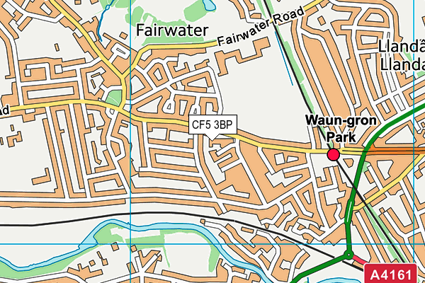 CF5 3BP map - OS VectorMap District (Ordnance Survey)