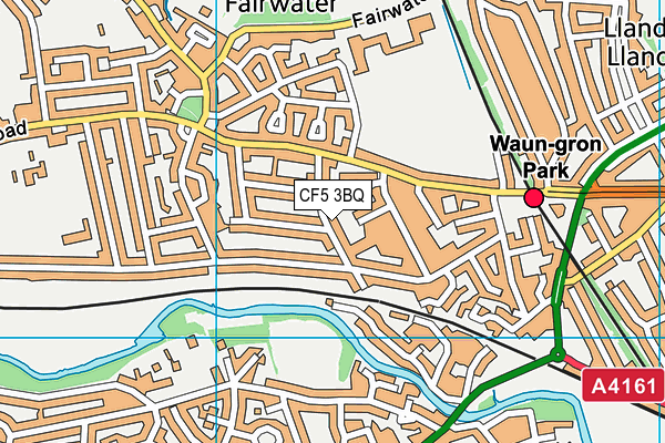 CF5 3BQ map - OS VectorMap District (Ordnance Survey)