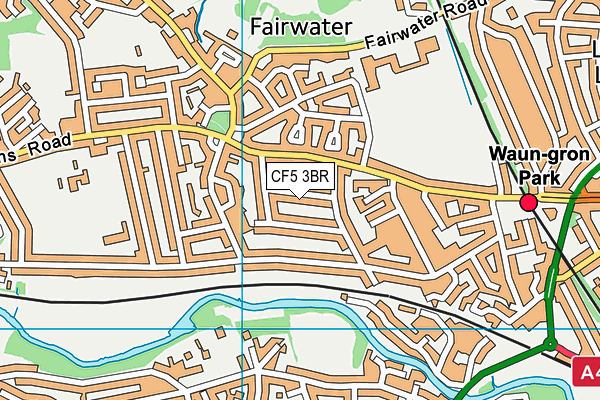 CF5 3BR map - OS VectorMap District (Ordnance Survey)