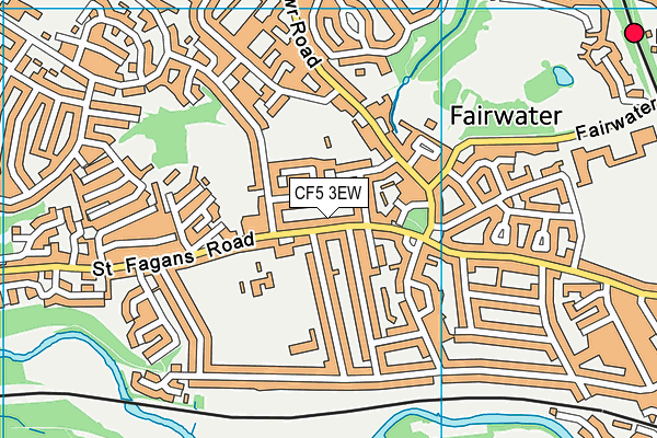 CF5 3EW map - OS VectorMap District (Ordnance Survey)