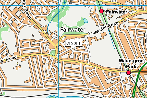 CF5 3HT map - OS VectorMap District (Ordnance Survey)