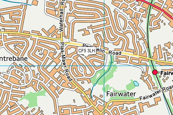 CF5 3LH map - OS VectorMap District (Ordnance Survey)