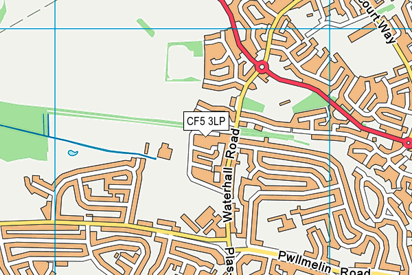 CF5 3LP map - OS VectorMap District (Ordnance Survey)