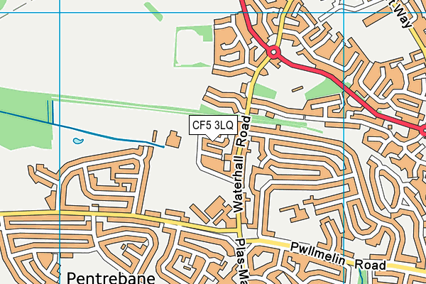 CF5 3LQ map - OS VectorMap District (Ordnance Survey)