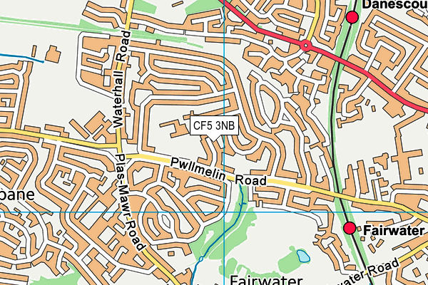 CF5 3NB map - OS VectorMap District (Ordnance Survey)