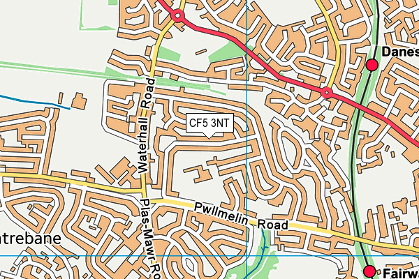 CF5 3NT map - OS VectorMap District (Ordnance Survey)