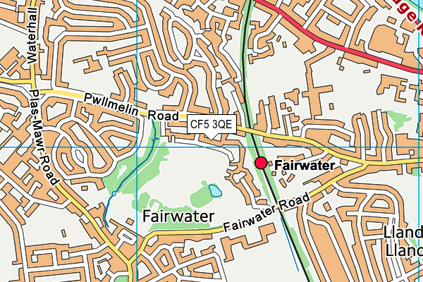 CF5 3QE map - OS VectorMap District (Ordnance Survey)