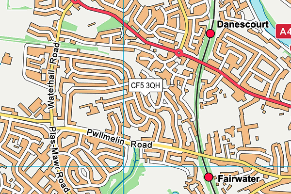 CF5 3QH map - OS VectorMap District (Ordnance Survey)