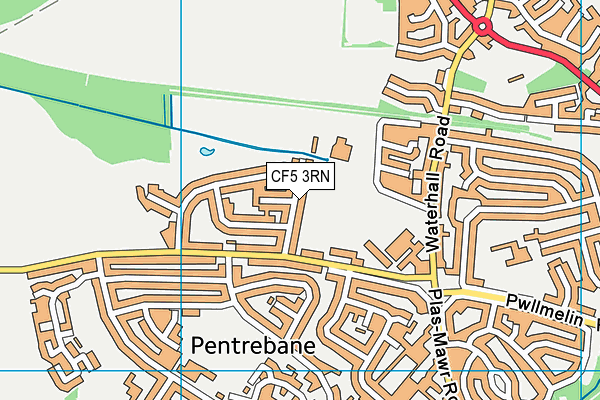 CF5 3RN map - OS VectorMap District (Ordnance Survey)