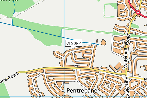 CF5 3RP map - OS VectorMap District (Ordnance Survey)