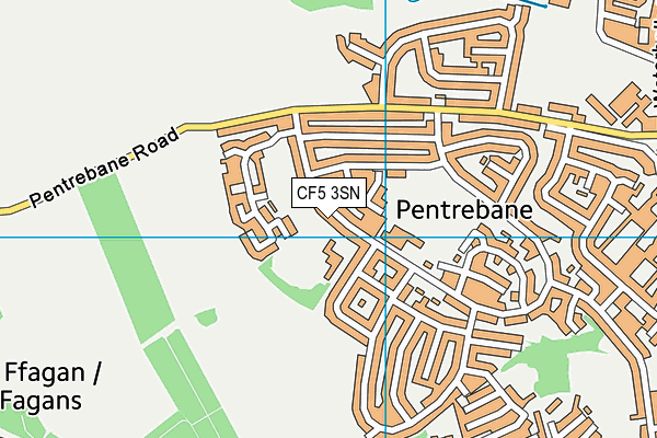 Holy Family R.C. Primary School map (CF5 3SN) - OS VectorMap District (Ordnance Survey)