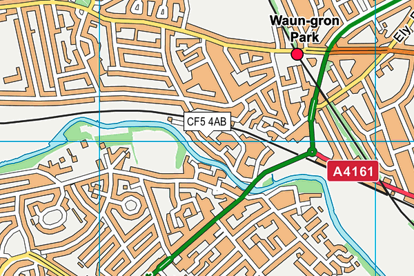 CF5 4AB map - OS VectorMap District (Ordnance Survey)