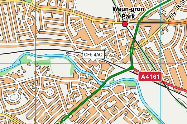 CF5 4AQ map - OS VectorMap District (Ordnance Survey)