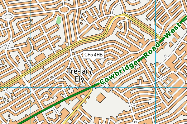 CF5 4HB map - OS VectorMap District (Ordnance Survey)