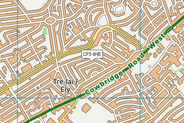 CF5 4HE map - OS VectorMap District (Ordnance Survey)