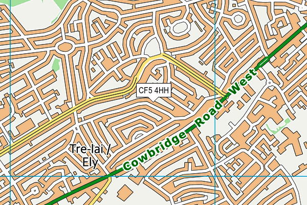 CF5 4HH map - OS VectorMap District (Ordnance Survey)