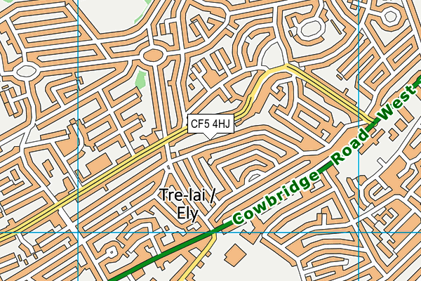 CF5 4HJ map - OS VectorMap District (Ordnance Survey)