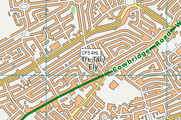 CF5 4HL map - OS VectorMap District (Ordnance Survey)