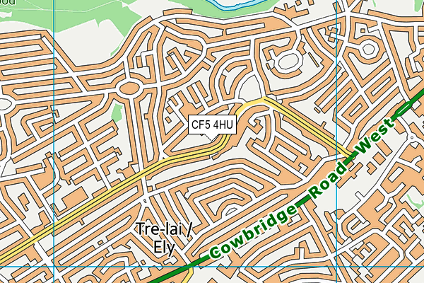 CF5 4HU map - OS VectorMap District (Ordnance Survey)