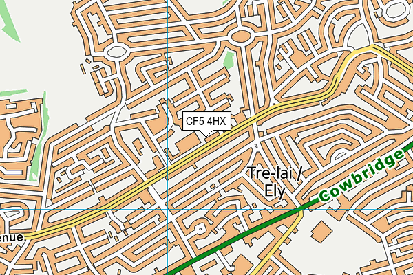 CF5 4HX map - OS VectorMap District (Ordnance Survey)