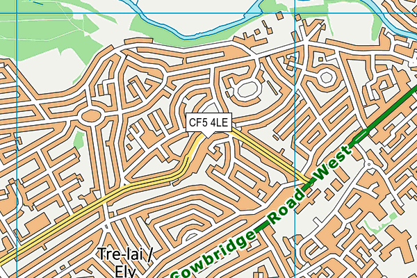 CF5 4LE map - OS VectorMap District (Ordnance Survey)