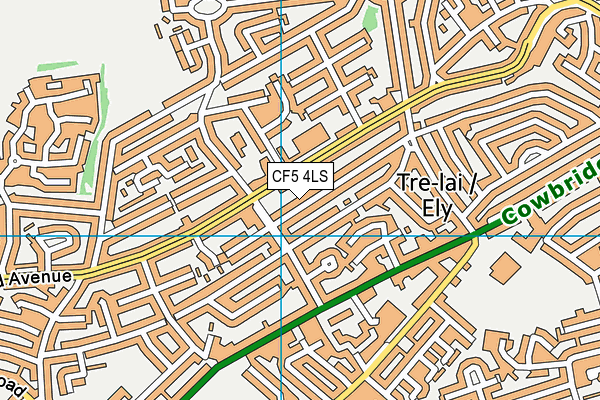 CF5 4LS map - OS VectorMap District (Ordnance Survey)