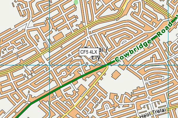 CF5 4LX map - OS VectorMap District (Ordnance Survey)