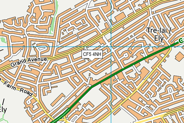 CF5 4NH map - OS VectorMap District (Ordnance Survey)