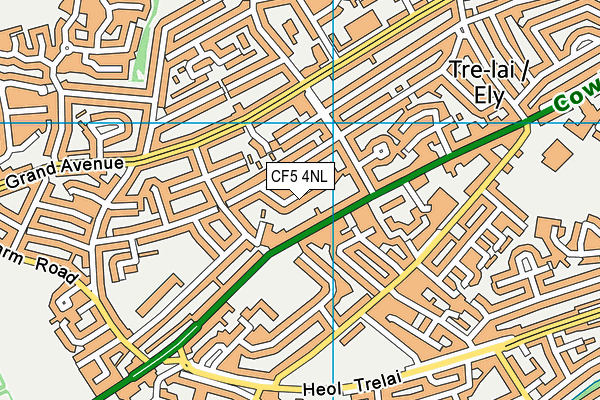 CF5 4NL map - OS VectorMap District (Ordnance Survey)