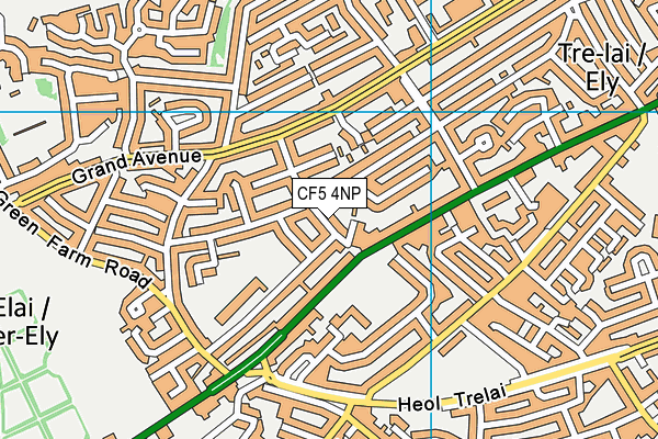 CF5 4NP map - OS VectorMap District (Ordnance Survey)
