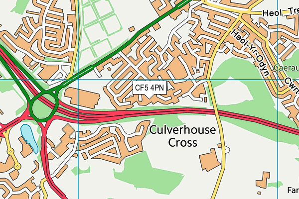 CF5 4PN map - OS VectorMap District (Ordnance Survey)