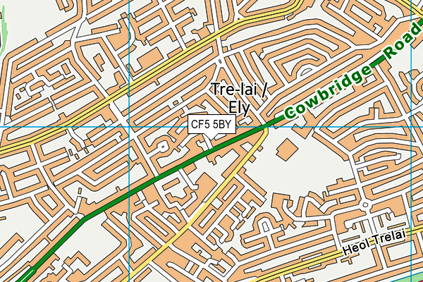 CF5 5BY map - OS VectorMap District (Ordnance Survey)