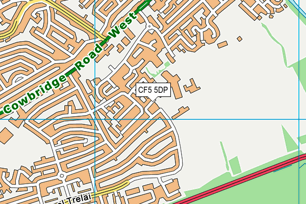 CF5 5DP map - OS VectorMap District (Ordnance Survey)