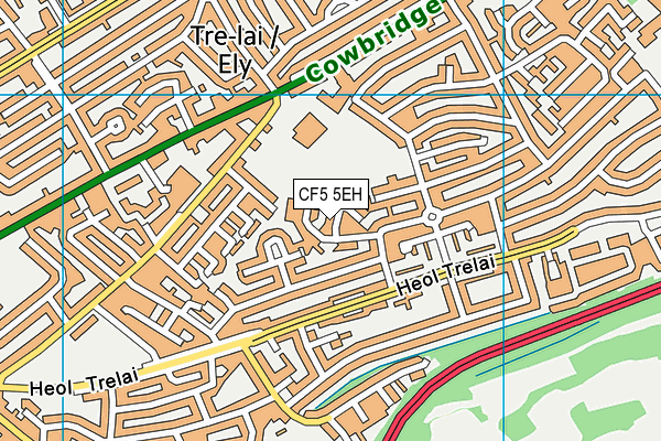 CF5 5EH map - OS VectorMap District (Ordnance Survey)