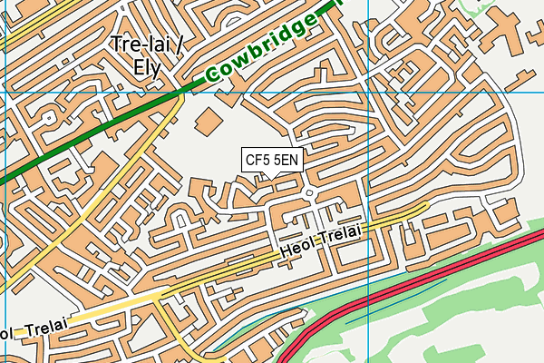 CF5 5EN map - OS VectorMap District (Ordnance Survey)