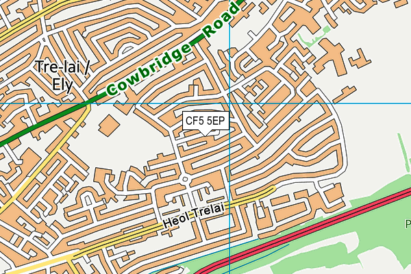 CF5 5EP map - OS VectorMap District (Ordnance Survey)