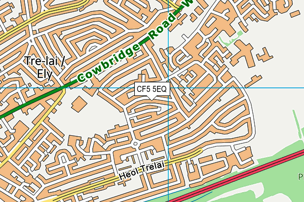 CF5 5EQ map - OS VectorMap District (Ordnance Survey)