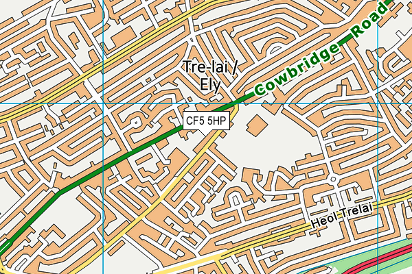 CF5 5HP map - OS VectorMap District (Ordnance Survey)