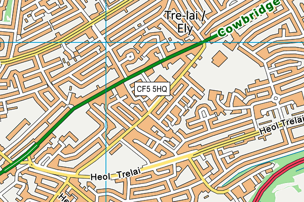 CF5 5HQ map - OS VectorMap District (Ordnance Survey)