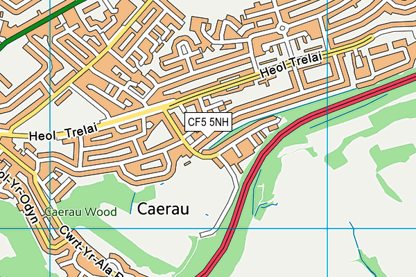 CF5 5NH map - OS VectorMap District (Ordnance Survey)