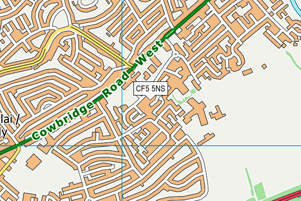 CF5 5NS map - OS VectorMap District (Ordnance Survey)