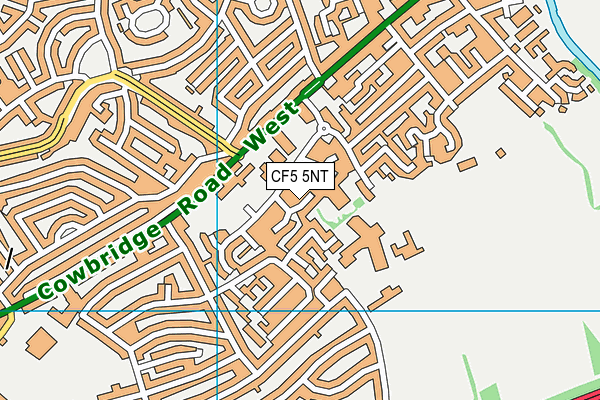 CF5 5NT map - OS VectorMap District (Ordnance Survey)