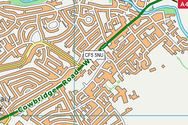 CF5 5NU map - OS VectorMap District (Ordnance Survey)