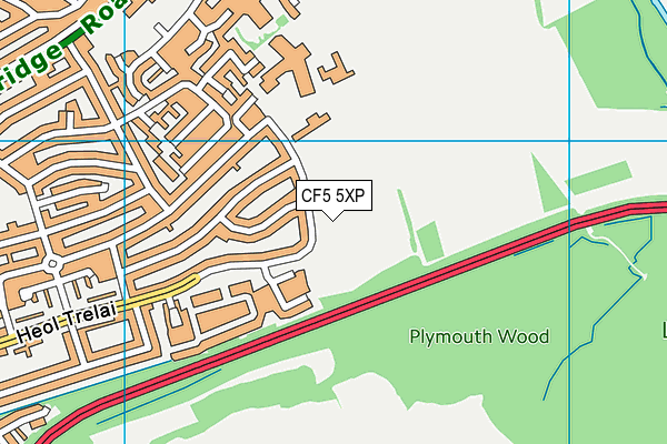 Cardiff West Community High School map (CF5 5XP) - OS VectorMap District (Ordnance Survey)