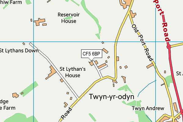 CF5 6BP map - OS VectorMap District (Ordnance Survey)