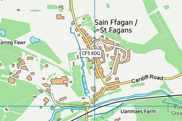 CF5 6DQ map - OS VectorMap District (Ordnance Survey)