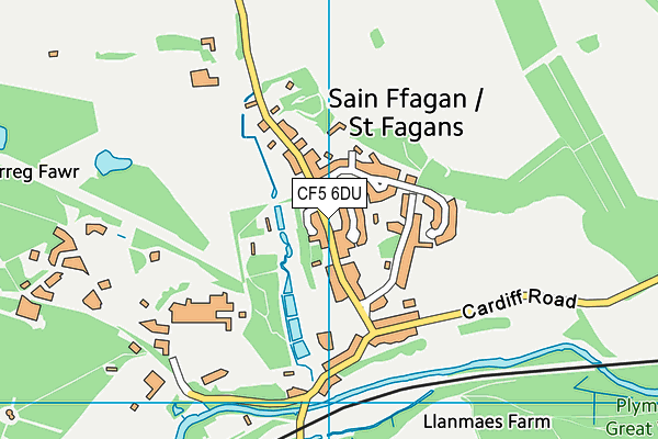 CF5 6DU map - OS VectorMap District (Ordnance Survey)